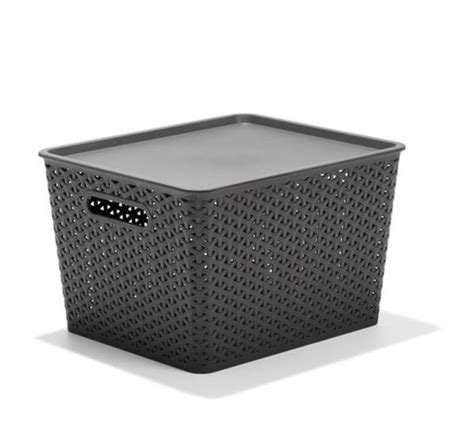 kmart storage basket with lid.